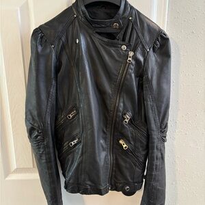 Zara Women's Black Leather Jacket